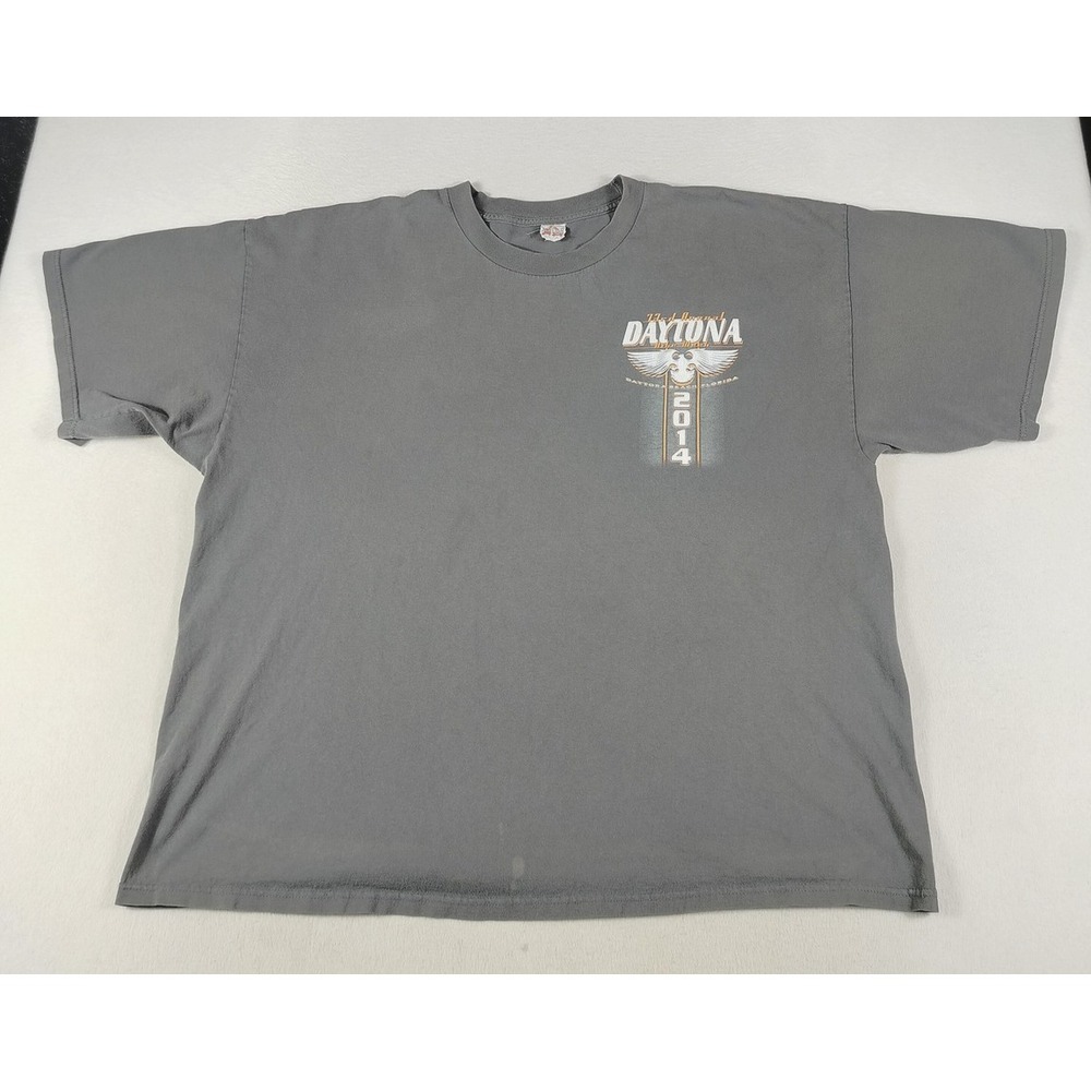 Alstyle Shirt Mens 3XL Gray Daytona Bike Week 2014 Biker Graphic Florida Tee